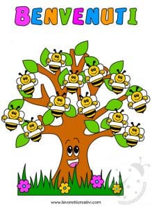 Albero con api