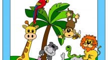 cartellone animali giungla