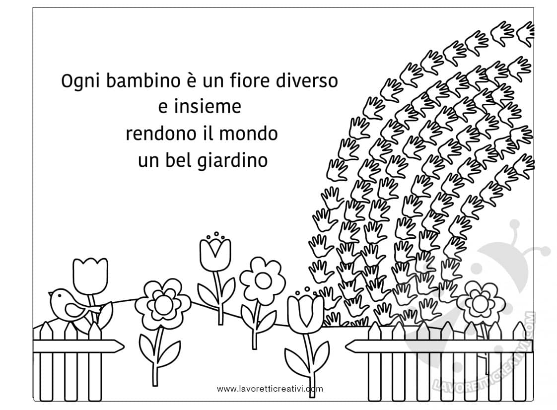 Cartelloni scuola Primaria e dell'Infanzia Giardino con fiori