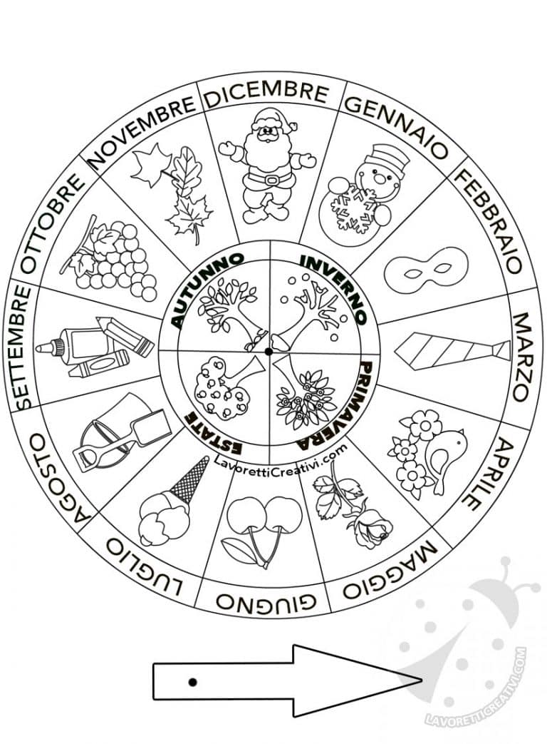 Costruire la ruota dei mesi e delle stagioni Scuola primaria ...