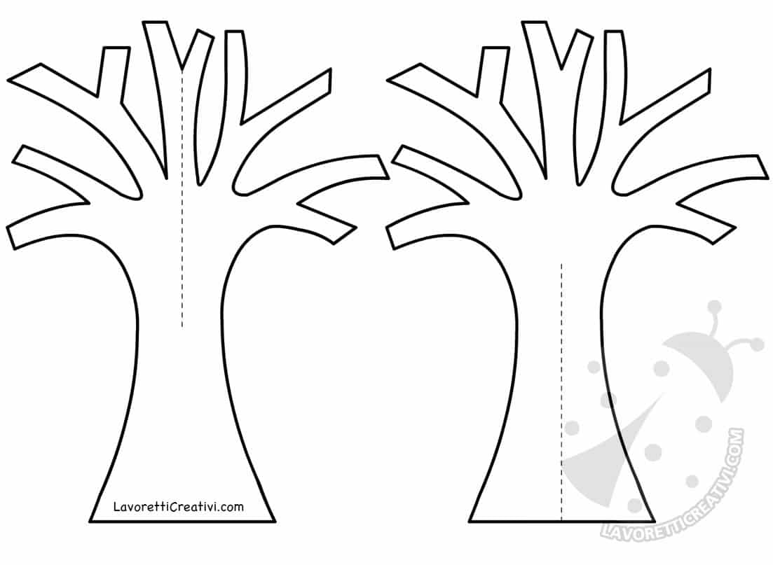 Sagome per albero autunnale 3D di carta