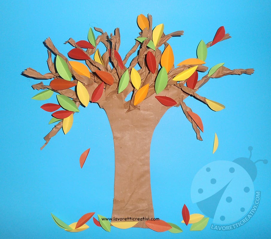 albero autunno sacchetto carta