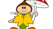 castagna fungo decorazioni autunno