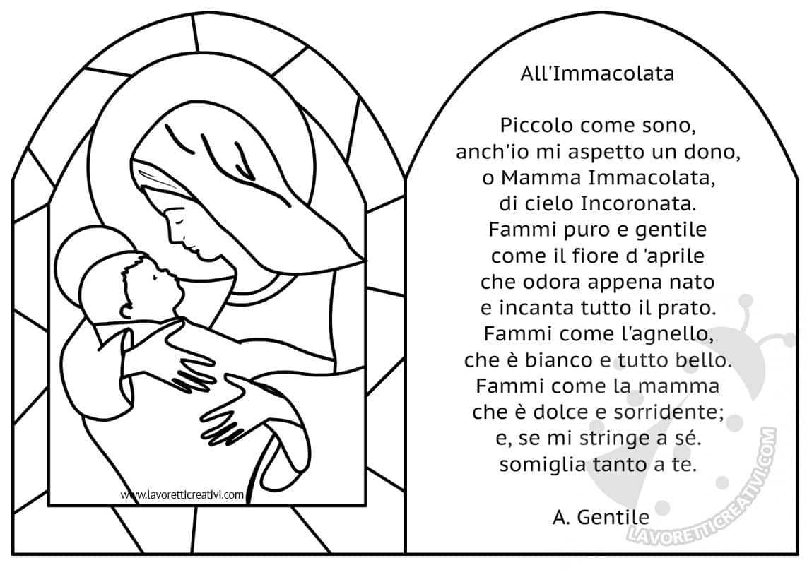 Lavoretti Per L Immacolata Concezione Da Stampare E Colorare Lavoretti Creativi