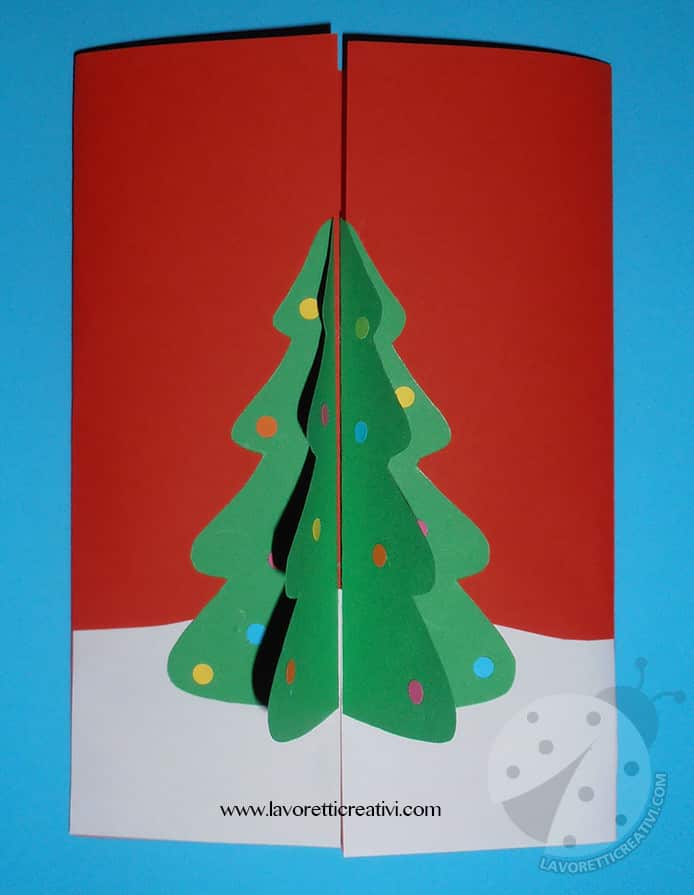 Biglietto Natalizio Fatto A Mano Con Albero Di Natale In 3d Lavoretti Creativi