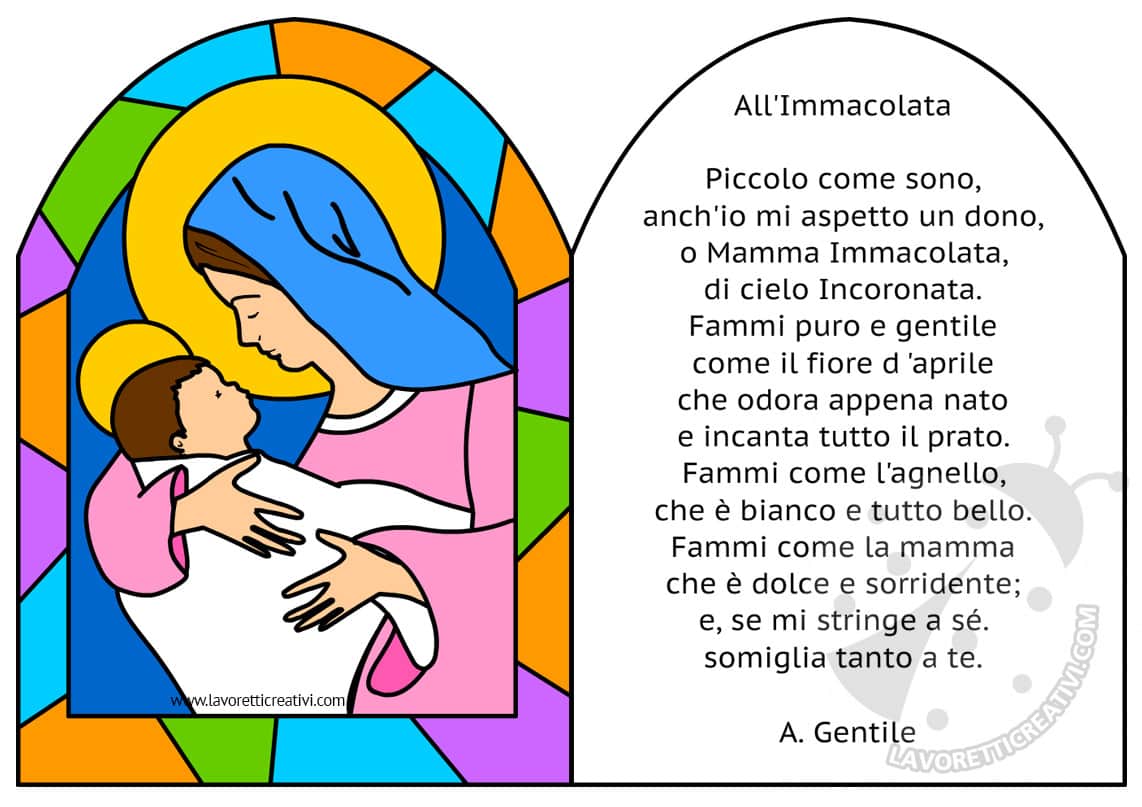 Lavoretti Per L Immacolata Concezione Da Stampare E Colorare Lavoretti Creativi