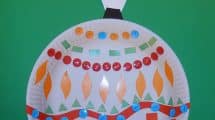 Palline di Natale con piatti di carta per addobbi Natalizi