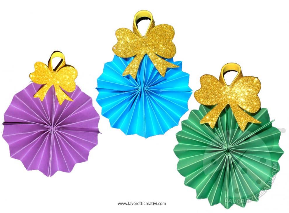 Palline Di Carta Di Natale Palline di Natale fatte a mano Idee facili - Lavoretti Creativi