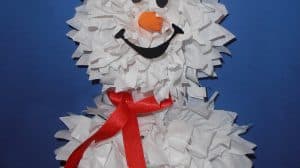 pupazzo neve pon pon carta 4