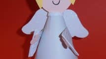 Angeli decorativi Angelo 3D con piatto di carta