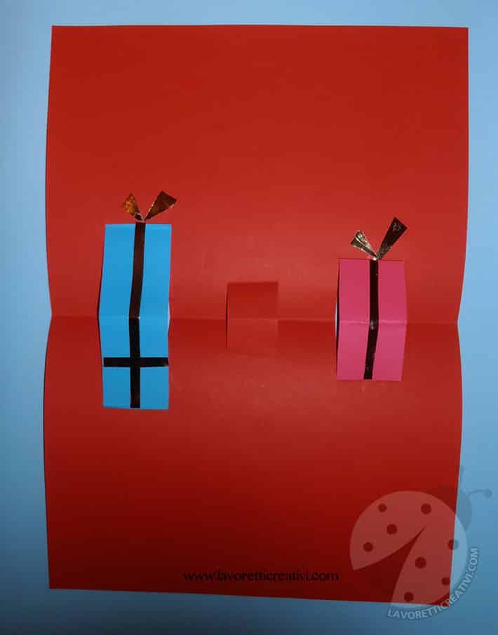 Semplice Biglietto pop up di Natale da costruire - Lavoretti Creativi