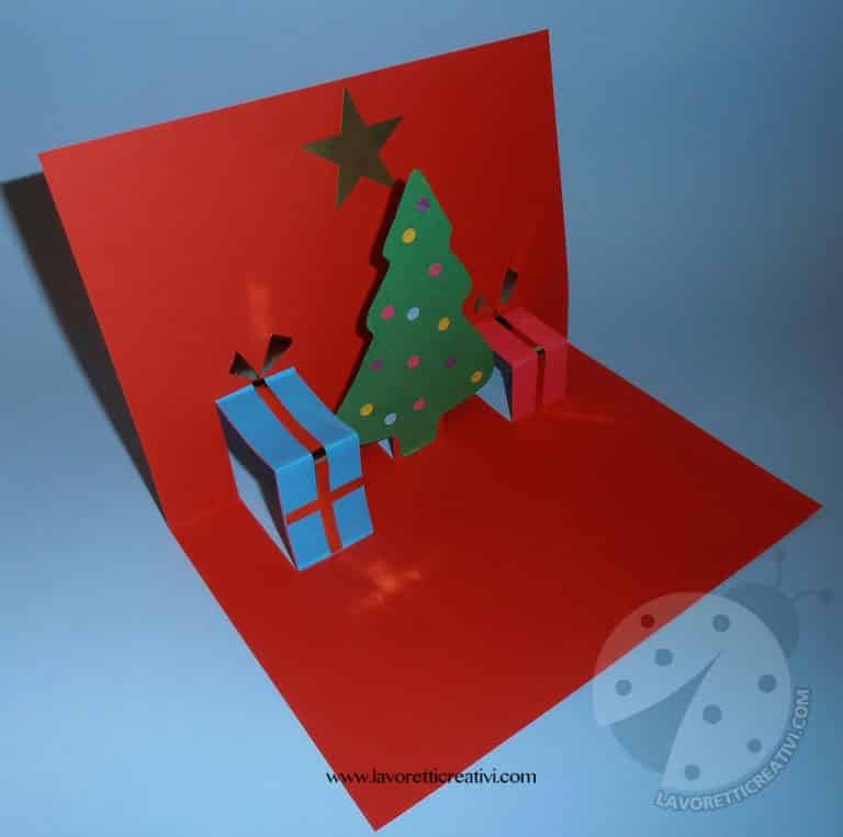 Semplice Biglietto pop up di Natale da costruire - Lavoretti Creativi