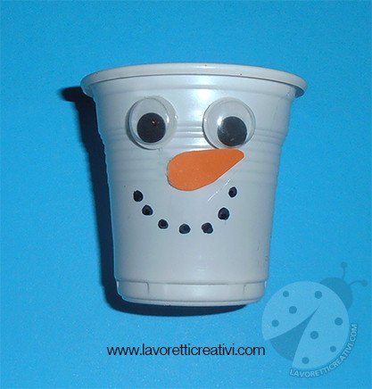 pupazzo neve bicchieri plastica piccoli2