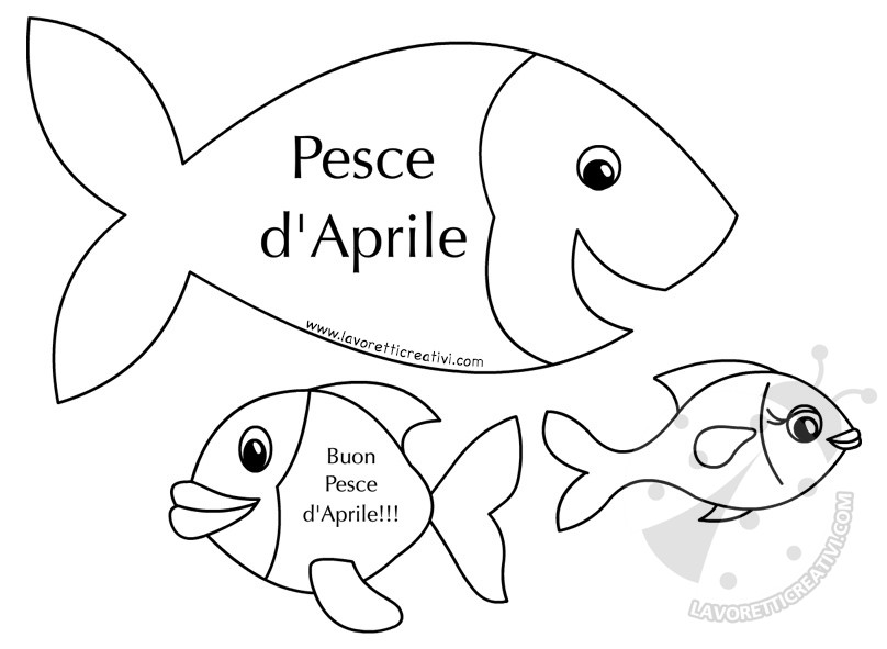 1 Aprile Disegni Pesce Aprile da colorare
