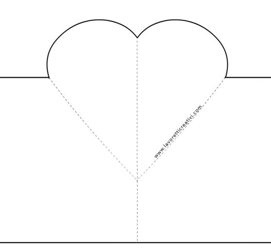 Modelli di biglietti pop up con cuori da stampare 8 biglietti pop up cuori 1