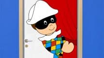 decorazione porta arlecchino