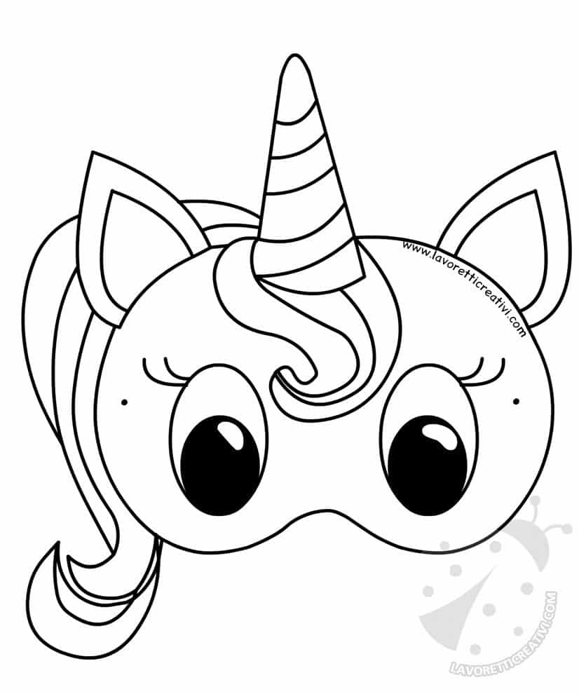Maschera unicorno di carta per bambini - Lavoretti Creativi