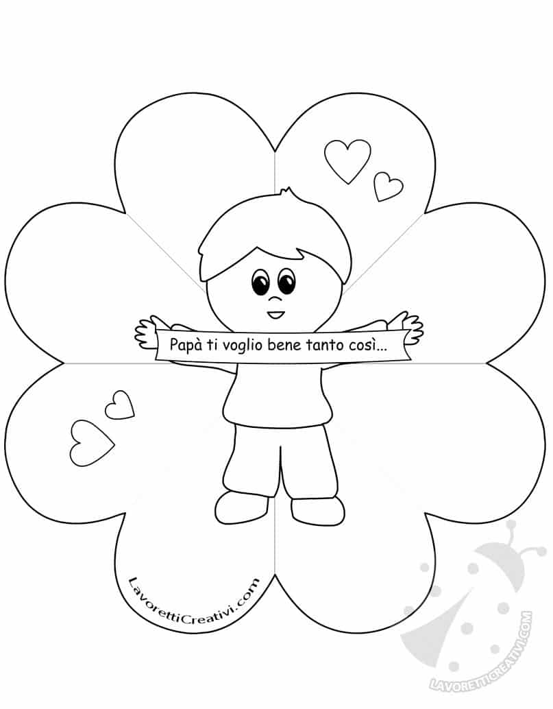 Biglietto popup per la Festa del pap  a forma di cuore