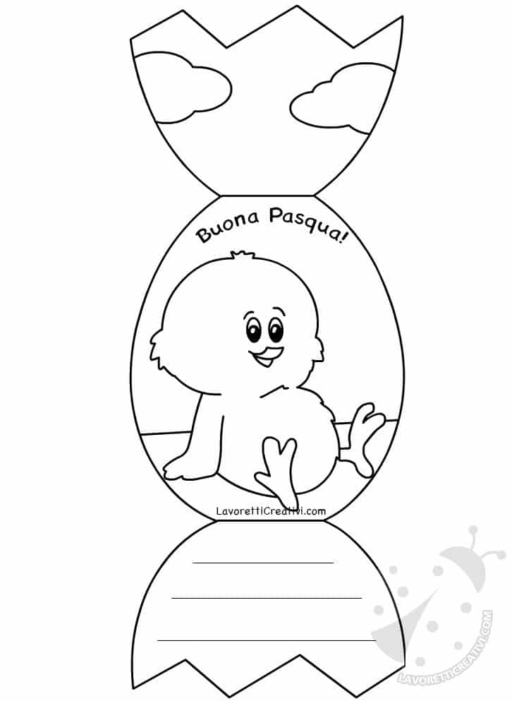 Biglietto A Forma Di Uovo Di Pasqua Con Sorpresa Lavoretti