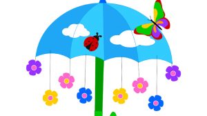 cartellone primavera ombrello