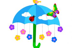 cartellone primavera ombrello