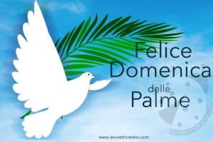 cartolina auguri domenica palme