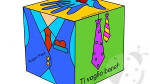 cubo biglietto festa papa