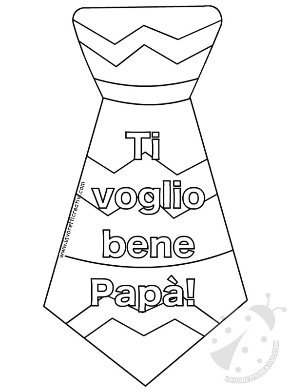 Cravatte Per La Festa Del Papa Con Disegni Da Colorare Lavoretti Creativi