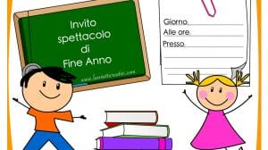 invito spettacolo fine anno scuola