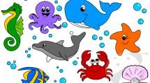Animali marini a colori da stampare