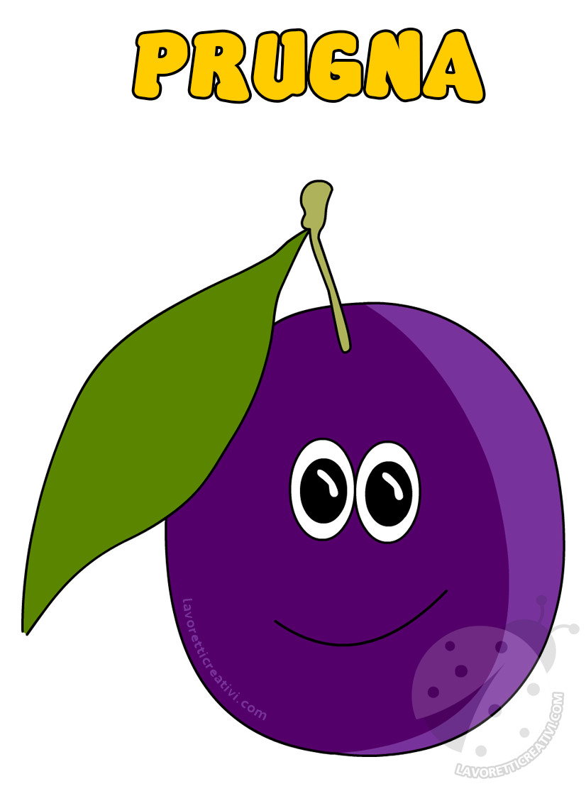 La Frutta Immagini per bambini da stampare 7 disegno prugna frutta
