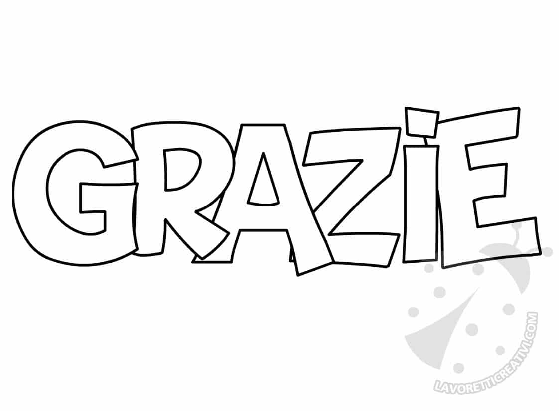 Grazie Immagini Da Colorare Lavoretti Creativi