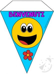 Bandierine benvenuti con smile