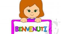 cartellone bambina benvenuti