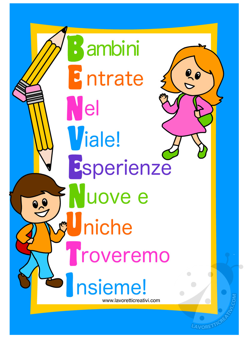 acrostico benvenuti bambini