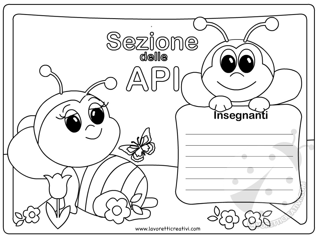 cartello porta aula sezione api 1