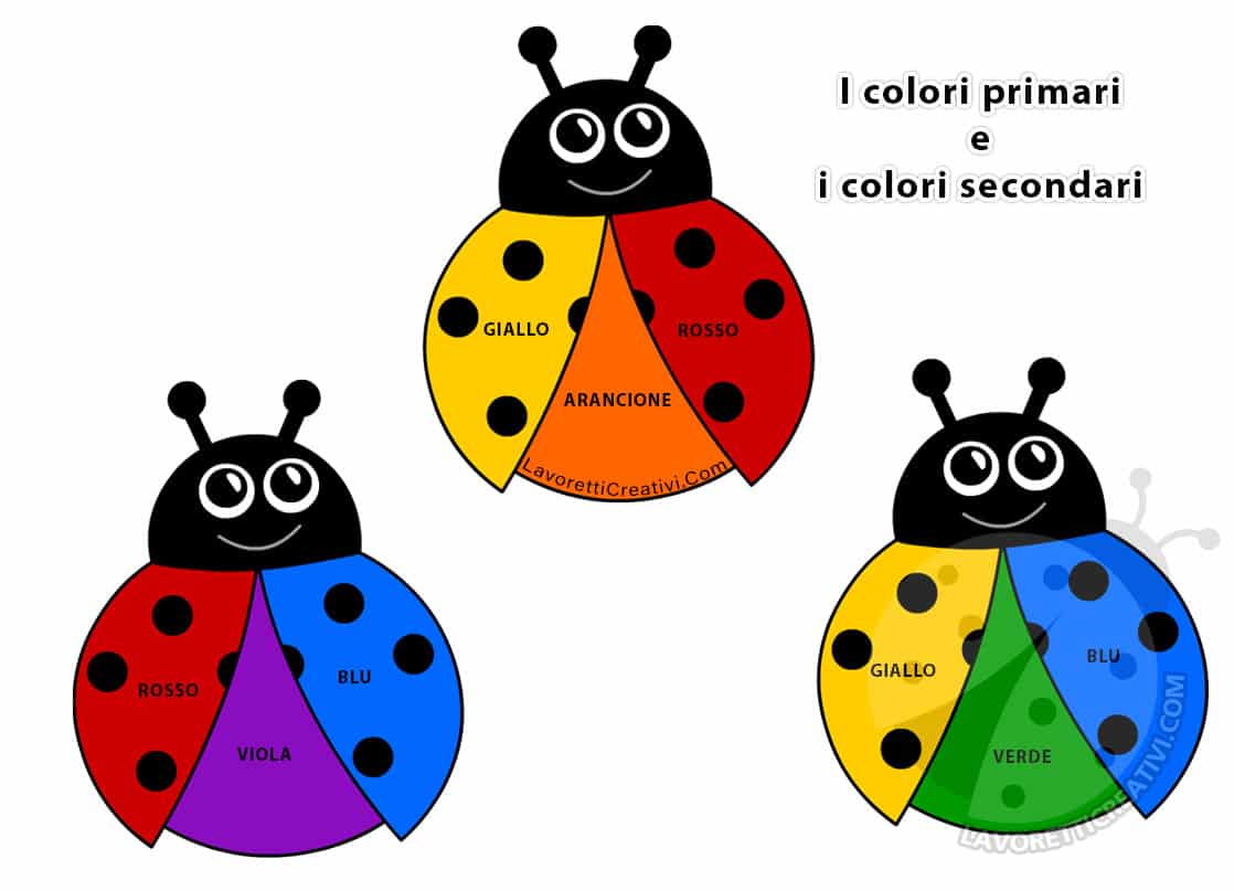 Coccinelle Con Colori Primari E Colori Secondari Lavoretti Creativi