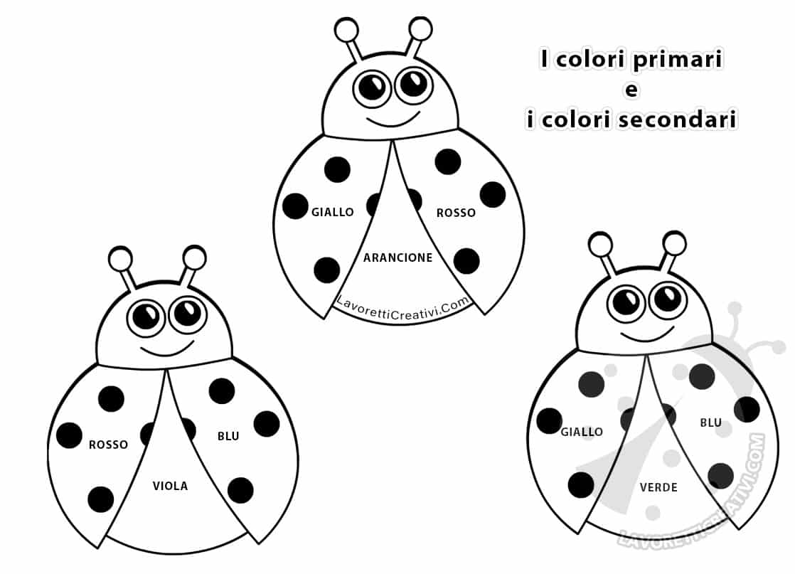 Coccinelle Con Colori Primari E Colori Secondari Lavoretti Creativi