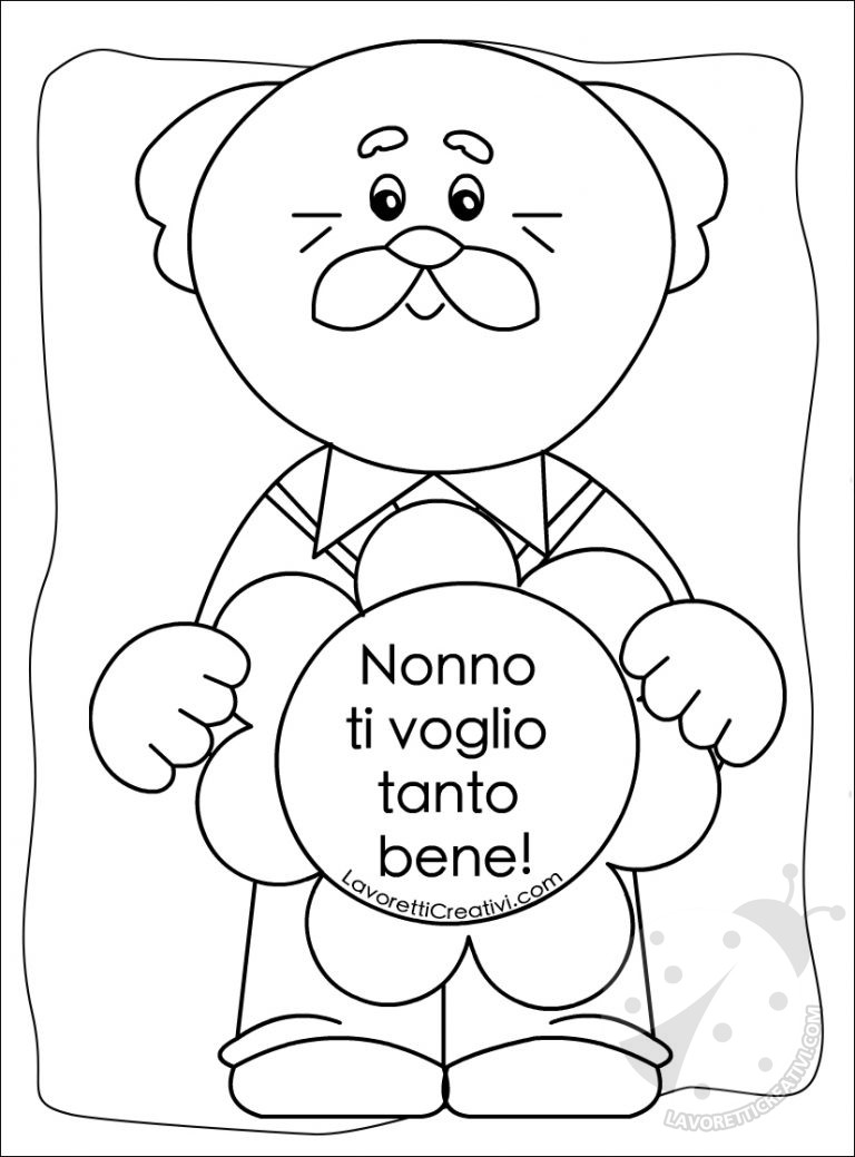 Disegni Festa dei nonni da colorare