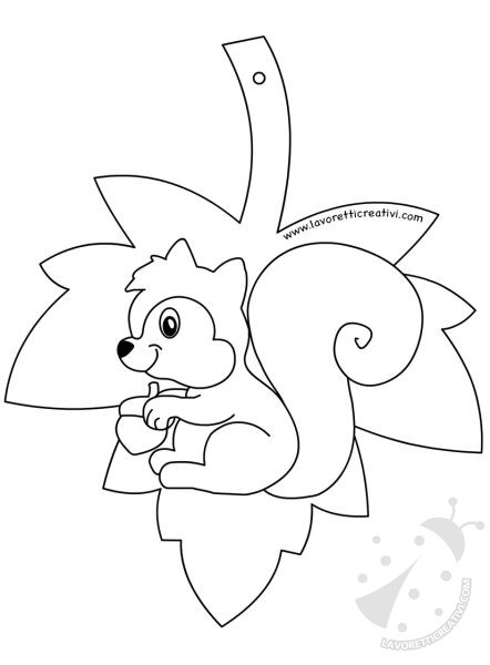 Foglie con disegni da appendere a scuola 7 addobbi foglia riccio3