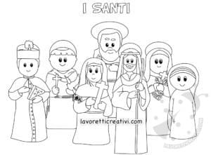Tutti i Santi 8 Disegni di Santi da colorare
