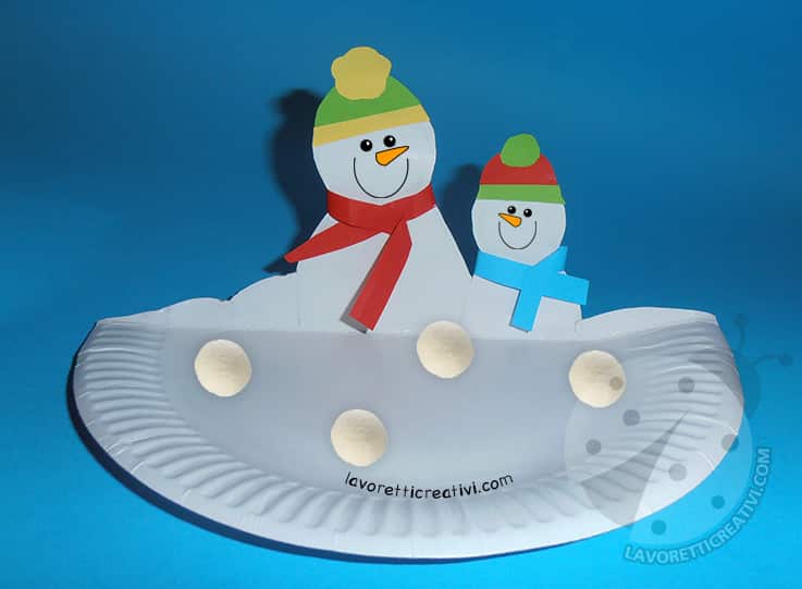 Lavoretti Inverno per bambini Pupazzi di neve