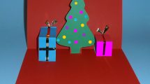 Semplice Biglietto pop up di Natale da costruire