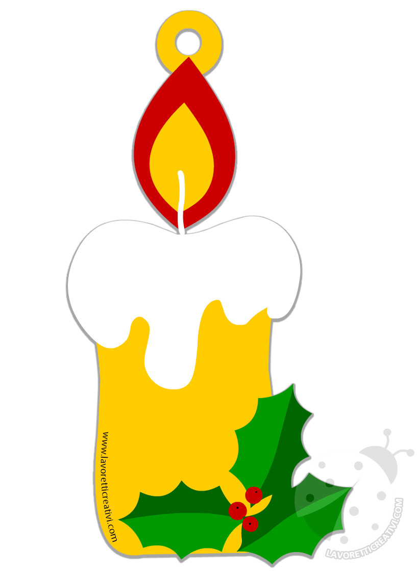 candela decorazione natale