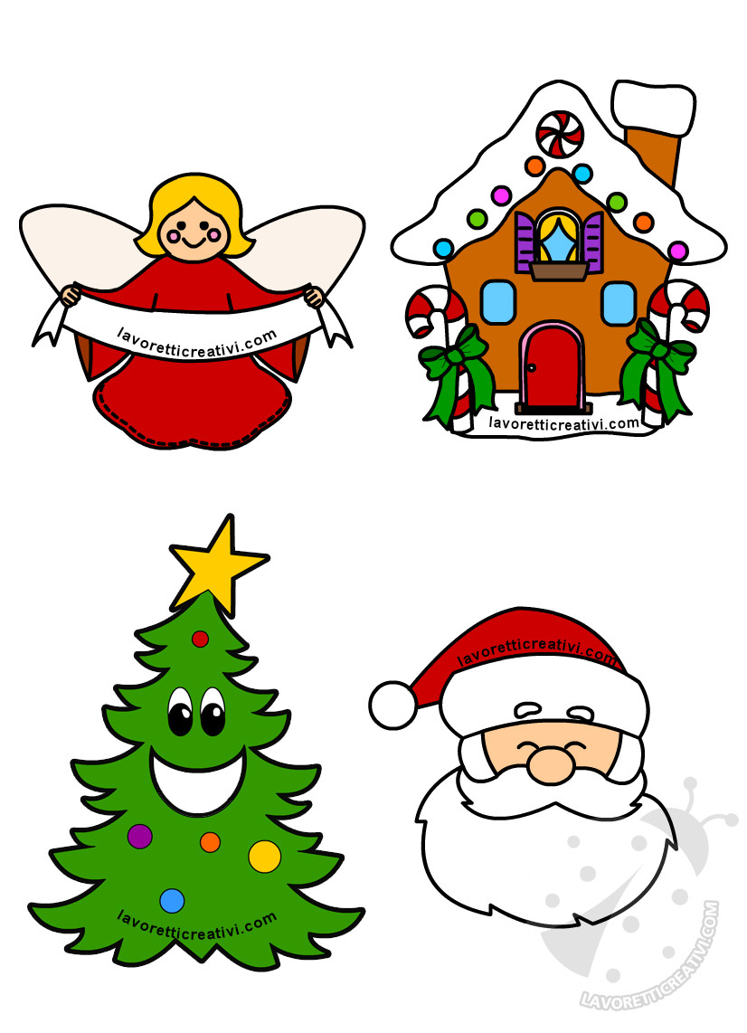 Disegni di Natale colorati per bambini da stampare