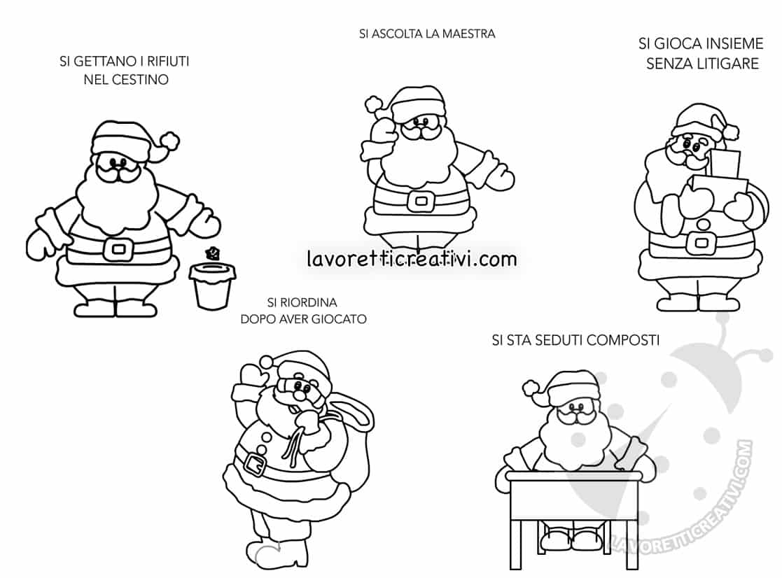 disegni regole babbo natale