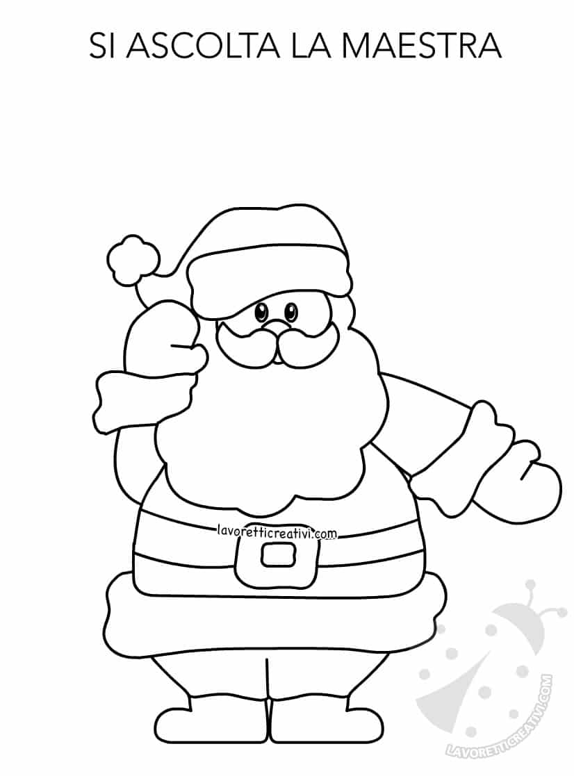 Disegni Di Natale Scuola Primaria.Regole Di Classe Con Disegni Di Babbo Natale Lavoretti Creativi