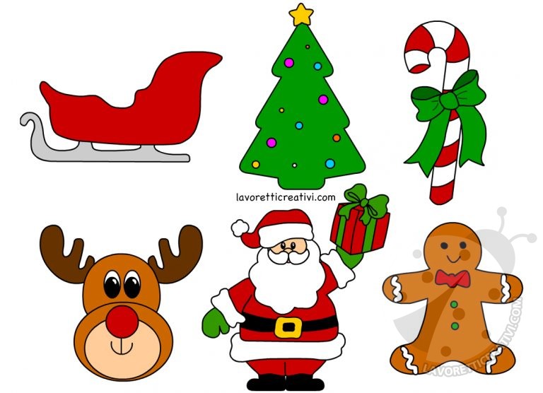 EODKSE Adesivi Natalizi - Set di 6 Sticker con Immagini Natalizie