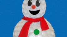 pupazzo neve bicchieri plastica 9
