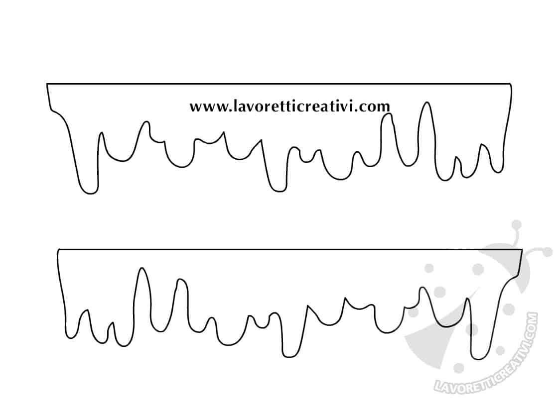 sagoma stalattite decorazioni inverno
